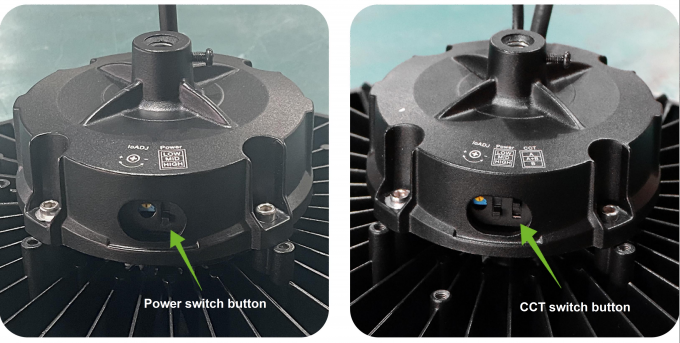 170lm / w چراغ های UFO با نور بالا پشتیبانی 3CCT با سنسور حرکت لامپ های صنعتی انبار 1