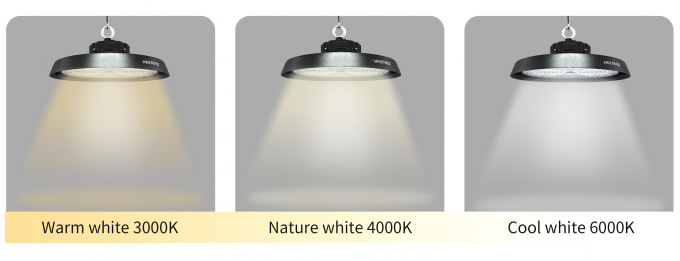 170lm / w چراغ های UFO با نور بالا پشتیبانی 3CCT با سنسور حرکت لامپ های صنعتی انبار 2