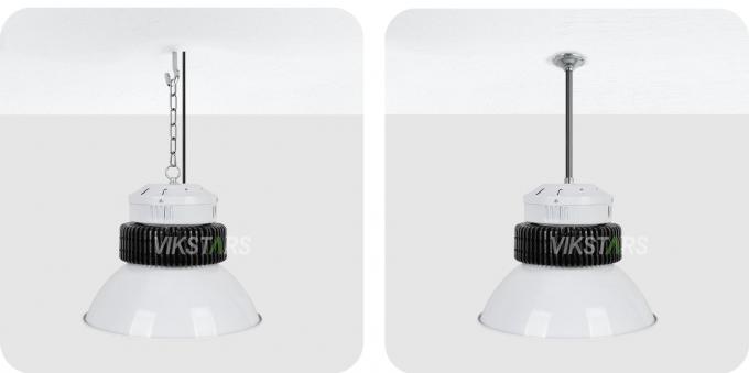 100W 150W 200W 250W آلومینیوم Fin LED چراغ های خلیج بالا برای روشنایی تجاری با بازتاب 4