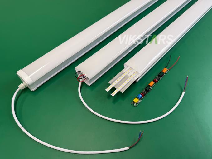 چراغ های خطی LED ارزان تر 36 وات لوله سه گانه ضد آب برای پارکینگ ضد آب 1200 میلی متر 11
