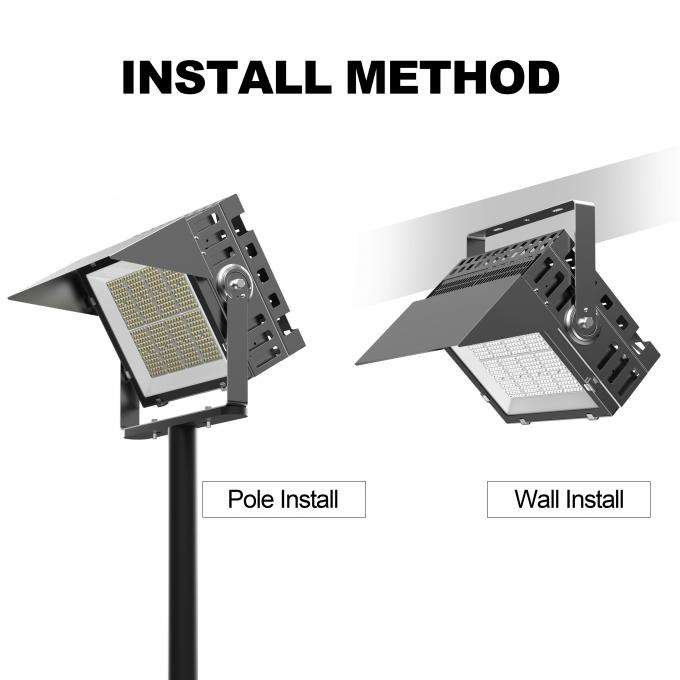 چراغ های سیلابی 400 وات 600 وات 1000 وات ضد آب 140Lm/W رفلکتور LED قیمت برای زمین ورزشی پروژکتورهای نور 5