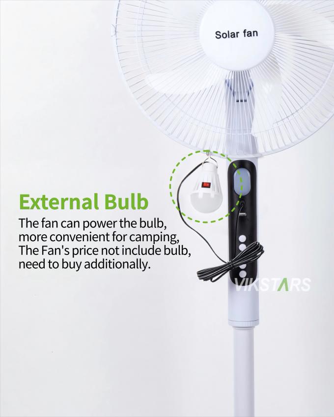 فن ایستاده خورشیدی 16 اینچ با نور صرفه جویی در انرژی برای ماهیگیری در فضای باز 13