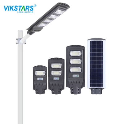 خرید چراغ خیابانی LED خورشیدی همه در یک IP66 سفید سرد برای روشنایی در فضای باز ساخت آنلاین