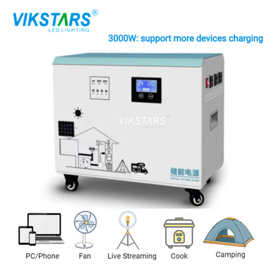 خرید رنگ سفید 3000W نیروگاه قابل حمل نیروگاه ذخیره سازی نیروگاه برای شارژ کار در فضای باز ساخت آنلاین
