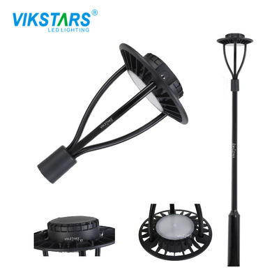 چراغ باغ LED شکل گرد IP65 60/120/150w مسکن مشکی برای پارک