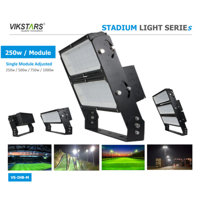 6500K ماژول تنظیم شده ورزش میدان چراغ های سیلاب LED 250w 500w 750w