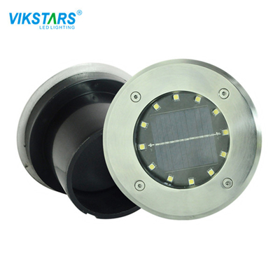 چراغ های زمینی خورشیدی گرد ODM 3W در فضای باز 160lm/W برای باغ